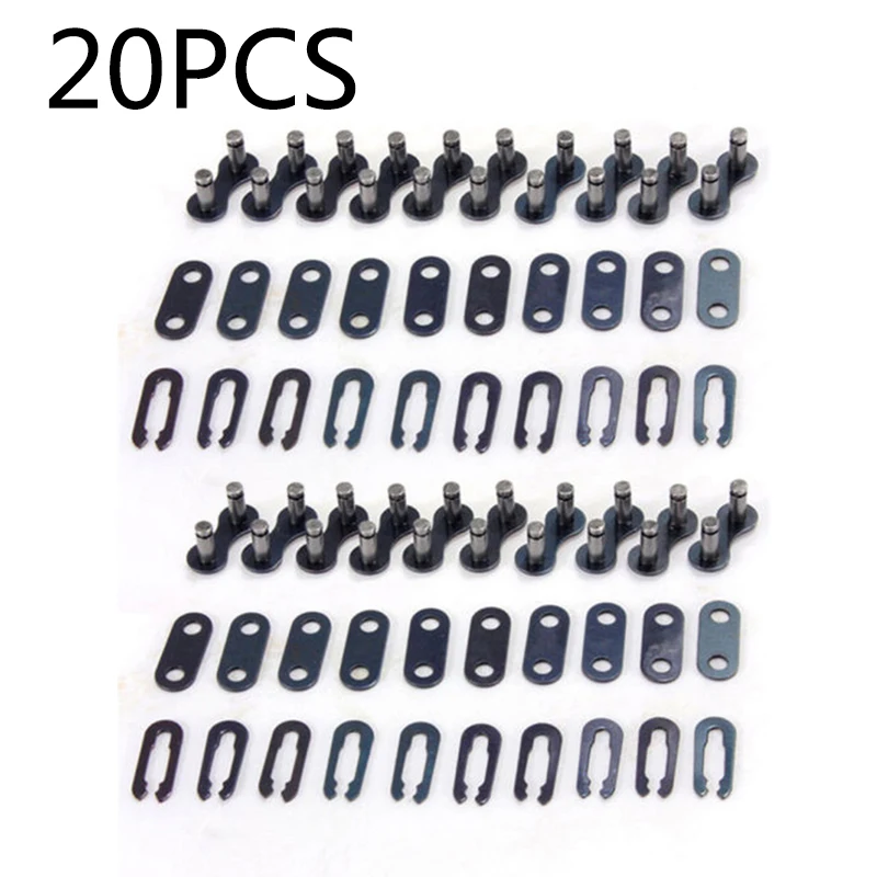 20pcs Bicycle Bike Single Speed Quick Chain Master Link Connector Repair Parts For Most 1-3 Speed Chains Bikes Steel Tools