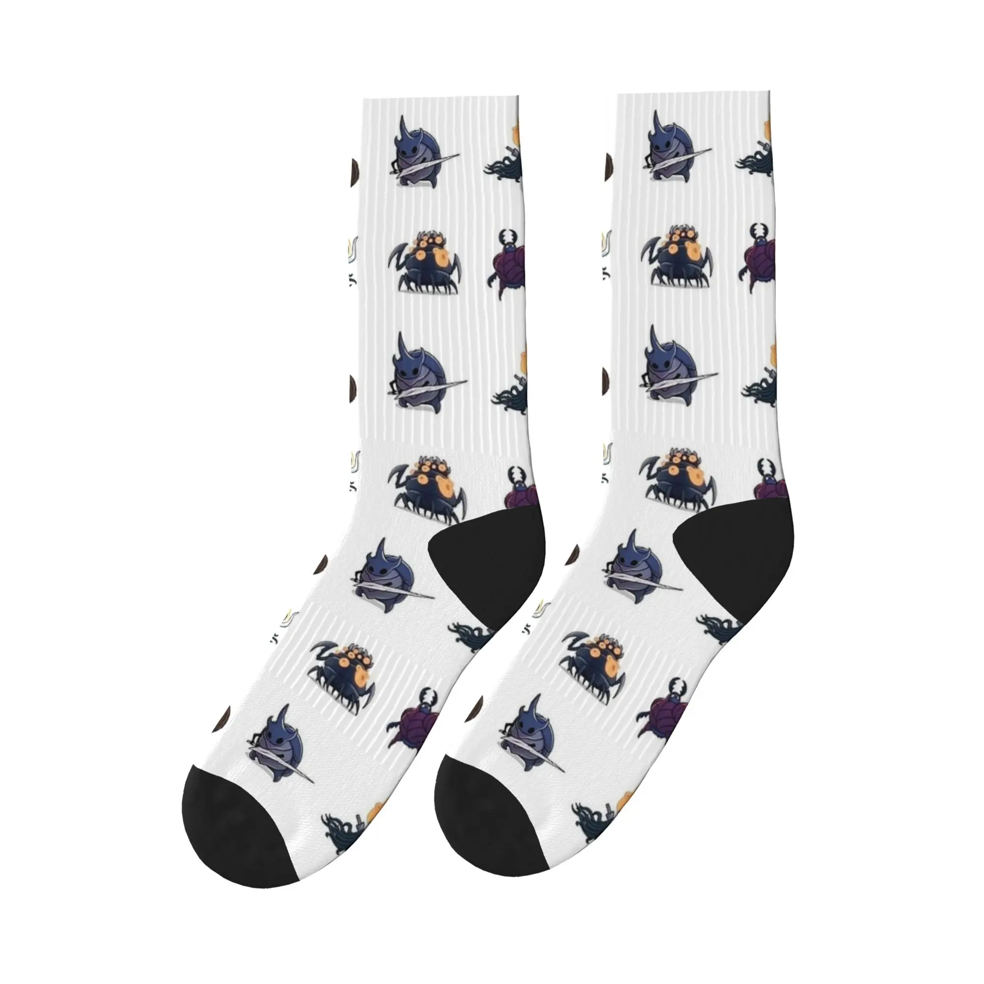 

Носки с принтом Hollow Knight Pack, чулки с графическим рисунком, нескользящие мужские носки, дышащие осенние элегантные велосипедные носки