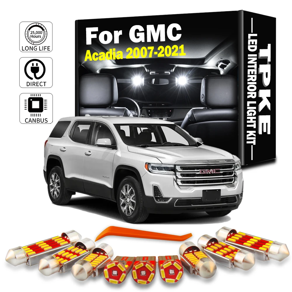 TPKE Canbus No Error LED Interior Map Dome Light Kit For GMC Acadia 2007-2014 2015 2016 2017 2018 2019 2020 2021 Car Accessories