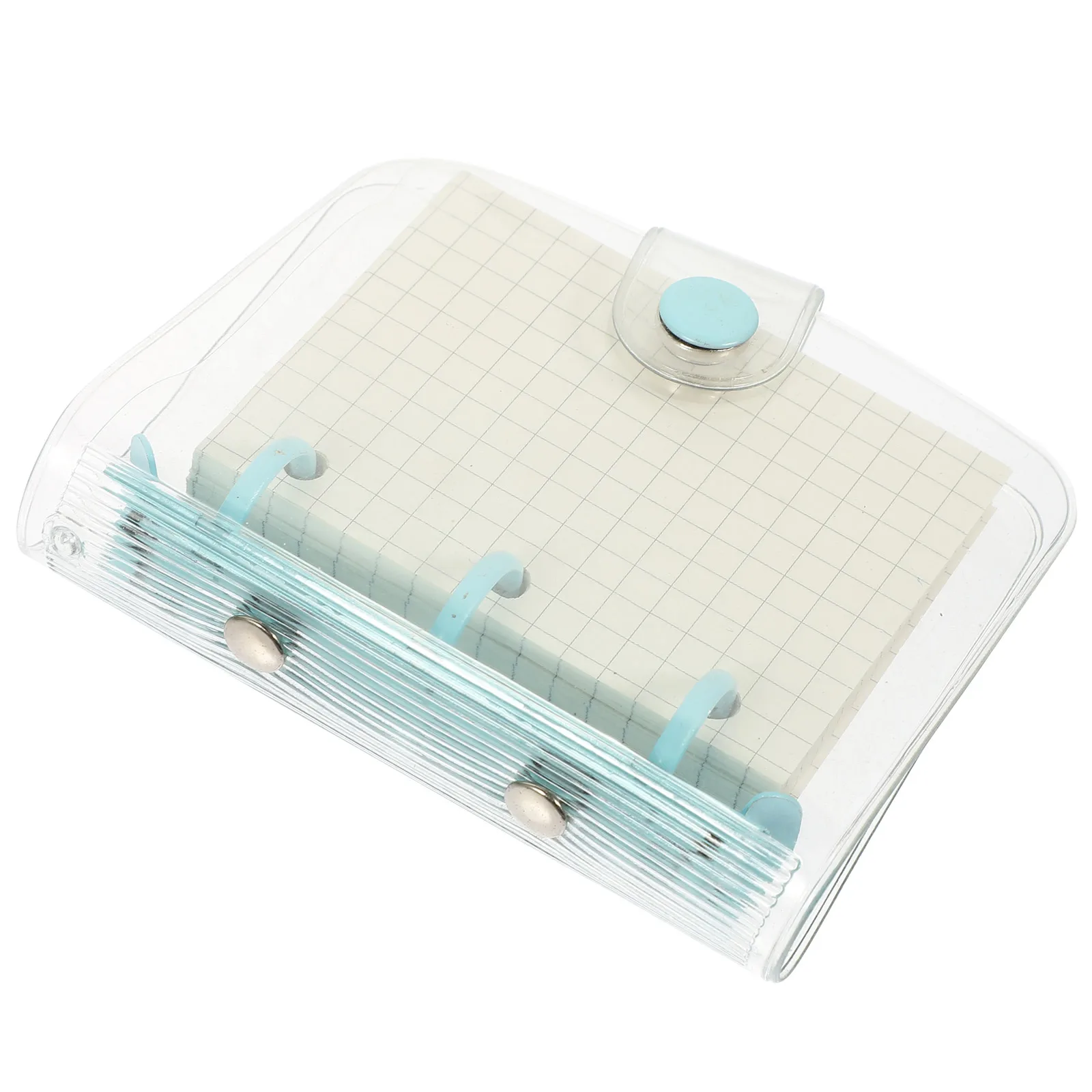 

Portable Mini Notebook Blue Spiral Binding Small Size Lightweight Design for Students Multifunctional Loose Leaf Binder Creative