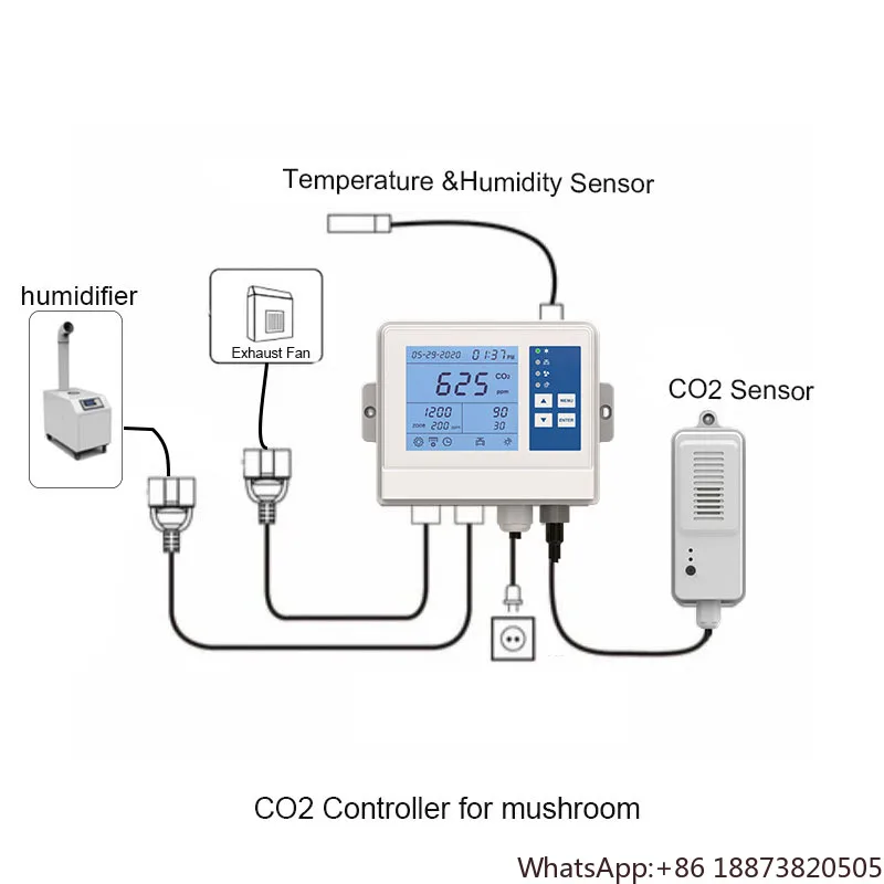 waterproof co2 sensor wall mounted  CO2 controller for greenhouse