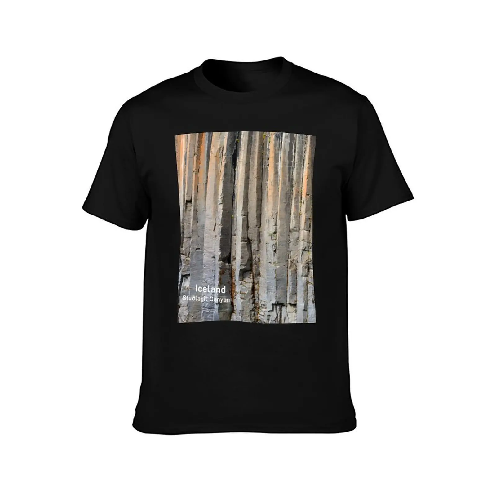 Stuelagil Canyon in Iceland, Original photography T-Shirt Abstract Pattern Print Top T-Shirt