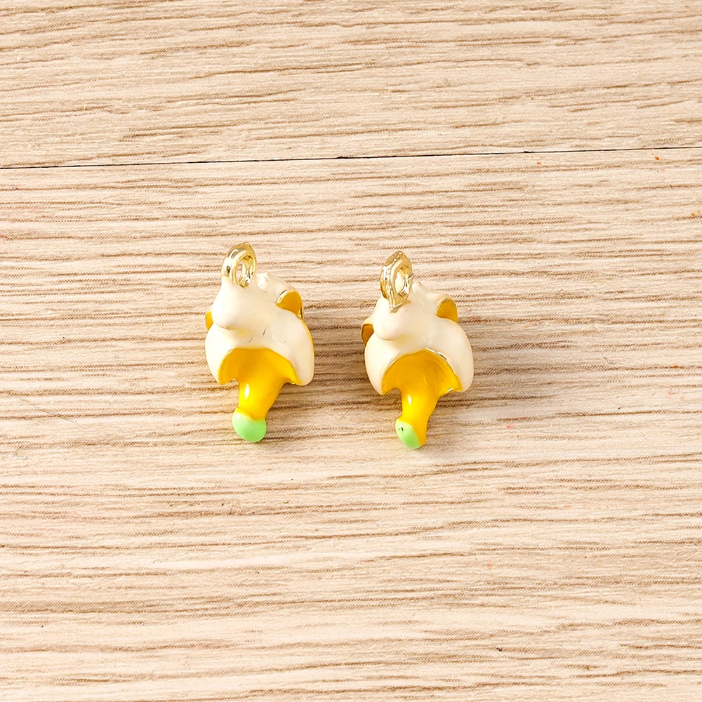 Tusember 5 Stück niedliche Frucht-Anhänger, Apfel, Zitrone, Mango, Kirsche, Ananas, Erdbeere, Charm-Perlen, passend für Original-Armbänder, DIY-Schmuck – Detail 18