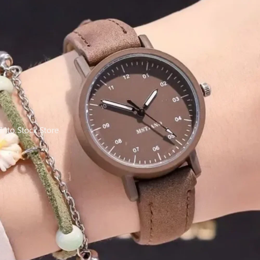 Women Watches PU Leather Strap Women Quartz Wristwatches Waterproof Round Dial Retro Watch Ladies Girls Watch Reloj Para Mujer