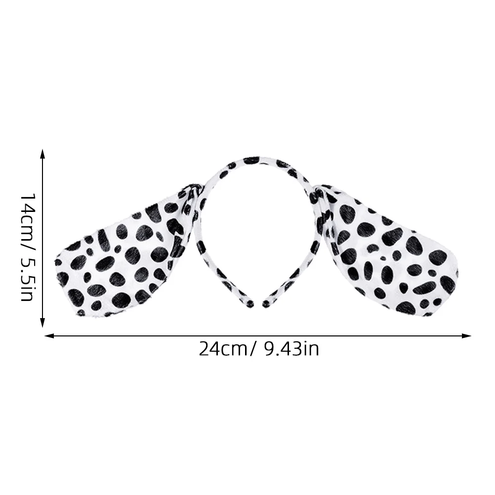 4 pçs dálmata headbands e caudas animal cosplay conjunto para crianças fontes de festa animal cosplay conjunto cão bandana orelhas bandana