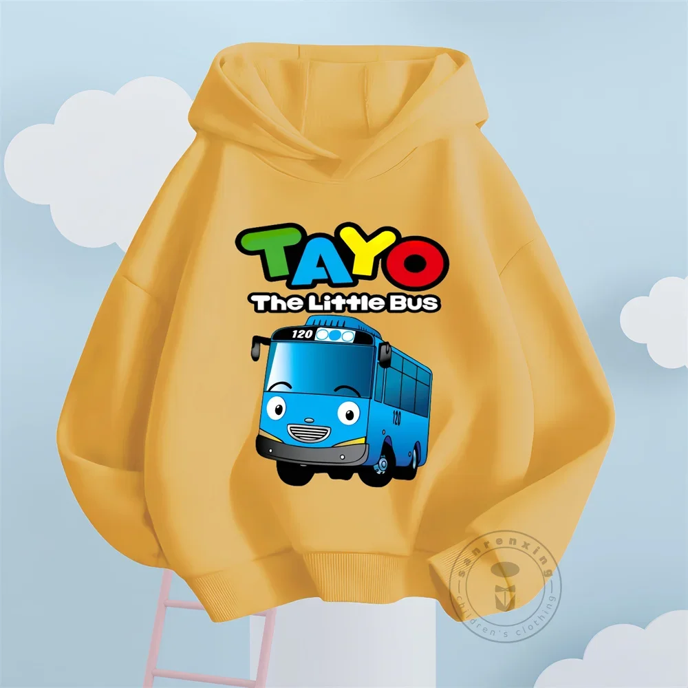 New Boys Hoodies Funny Tayo And Little Friends Cartoon Print Children\'s Winter LongSleeve Sweatshirt Boys Birthday Clothing Tops