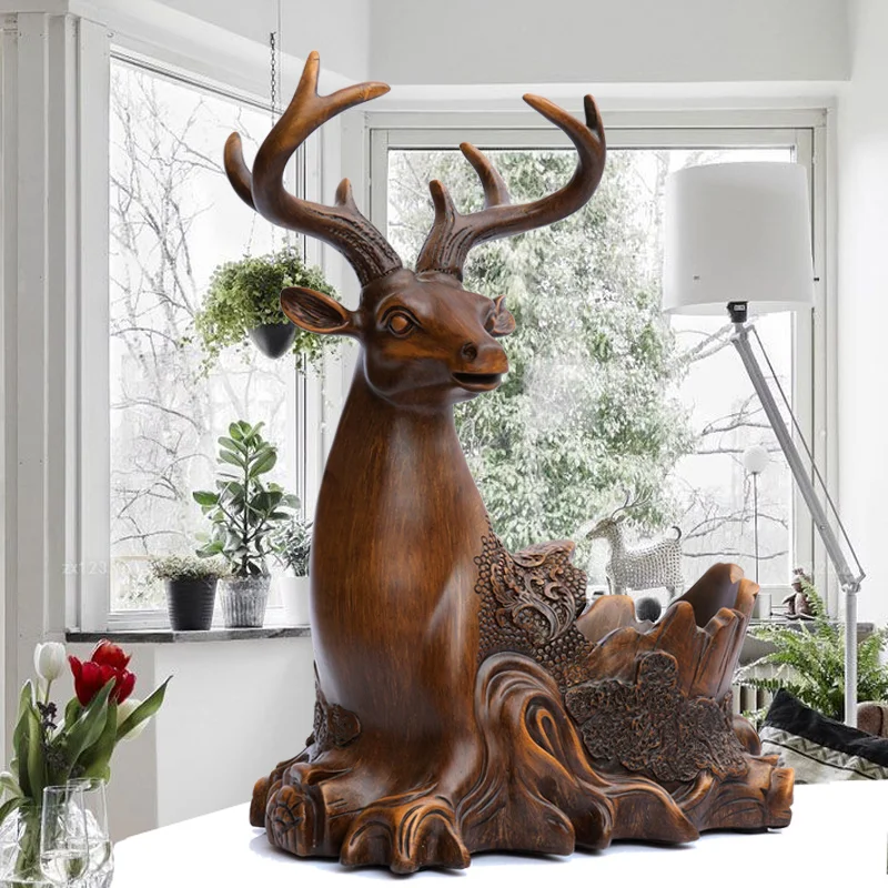 

Creative Deer Statue Wine Rack Home Living Room Bar Personalized Wine Cabinet Desktop Deer Shaped Ornament