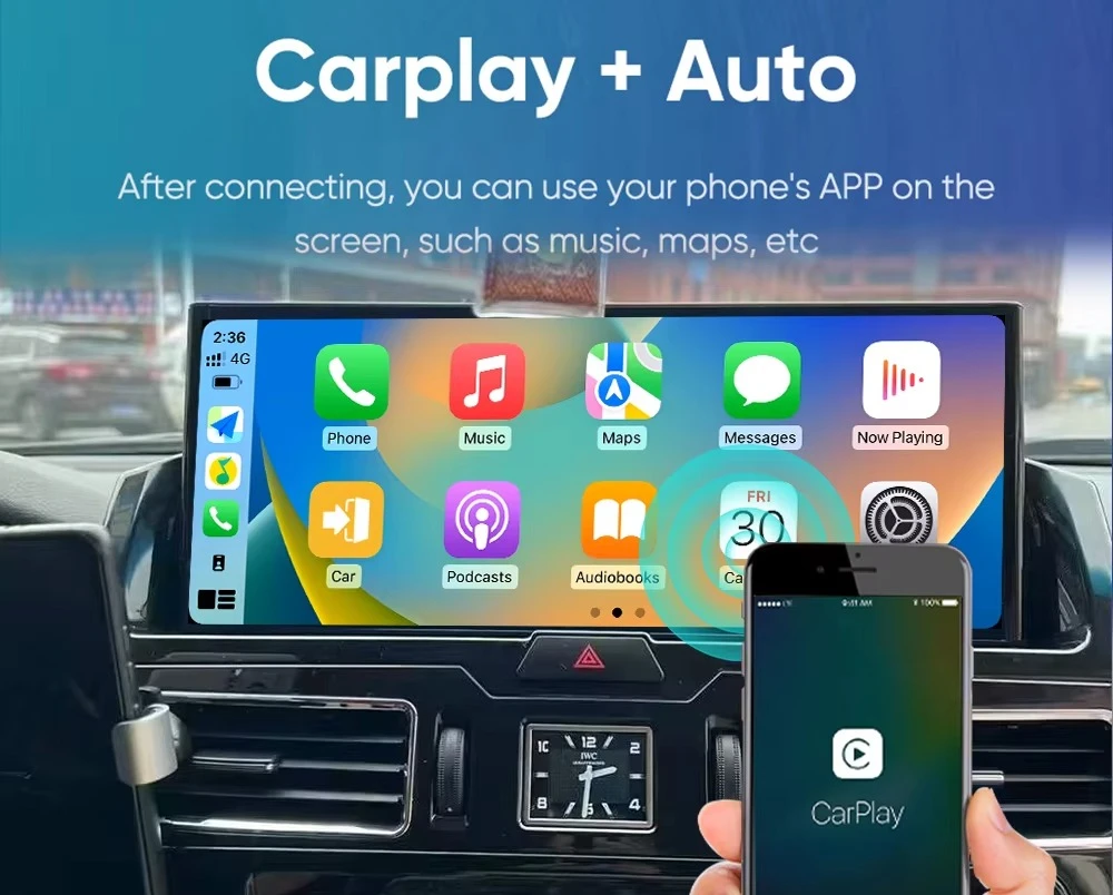12.3 Inch for Land Navigation HD Touch Screen Auto Wireless Carplay Auto Multimedia Radio Player Head Unit