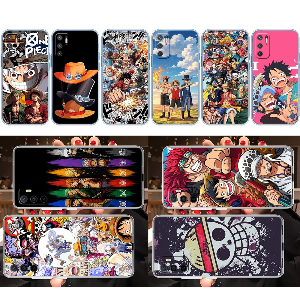 OH8 Anime One Piece Soft Shell Transparent Phone Case for Samsung Galaxy A04 A04S A14 A23 A34 A54 M23 M33 M52 M53