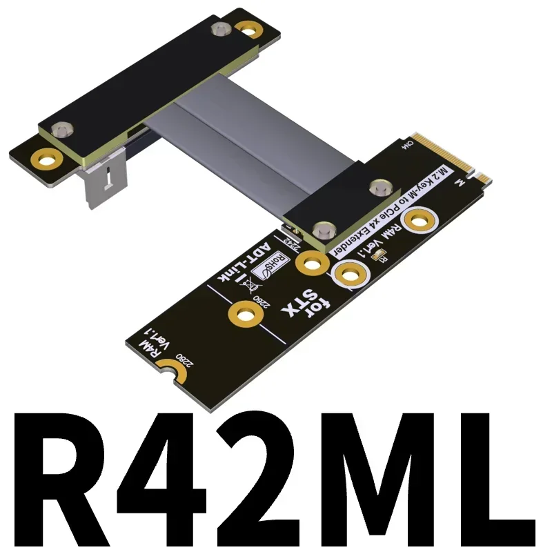 M.2 NVMe to PCIe3.0 x4 Extension Riser Cable for GPU graphics video card and Capture cards to M.2 extension