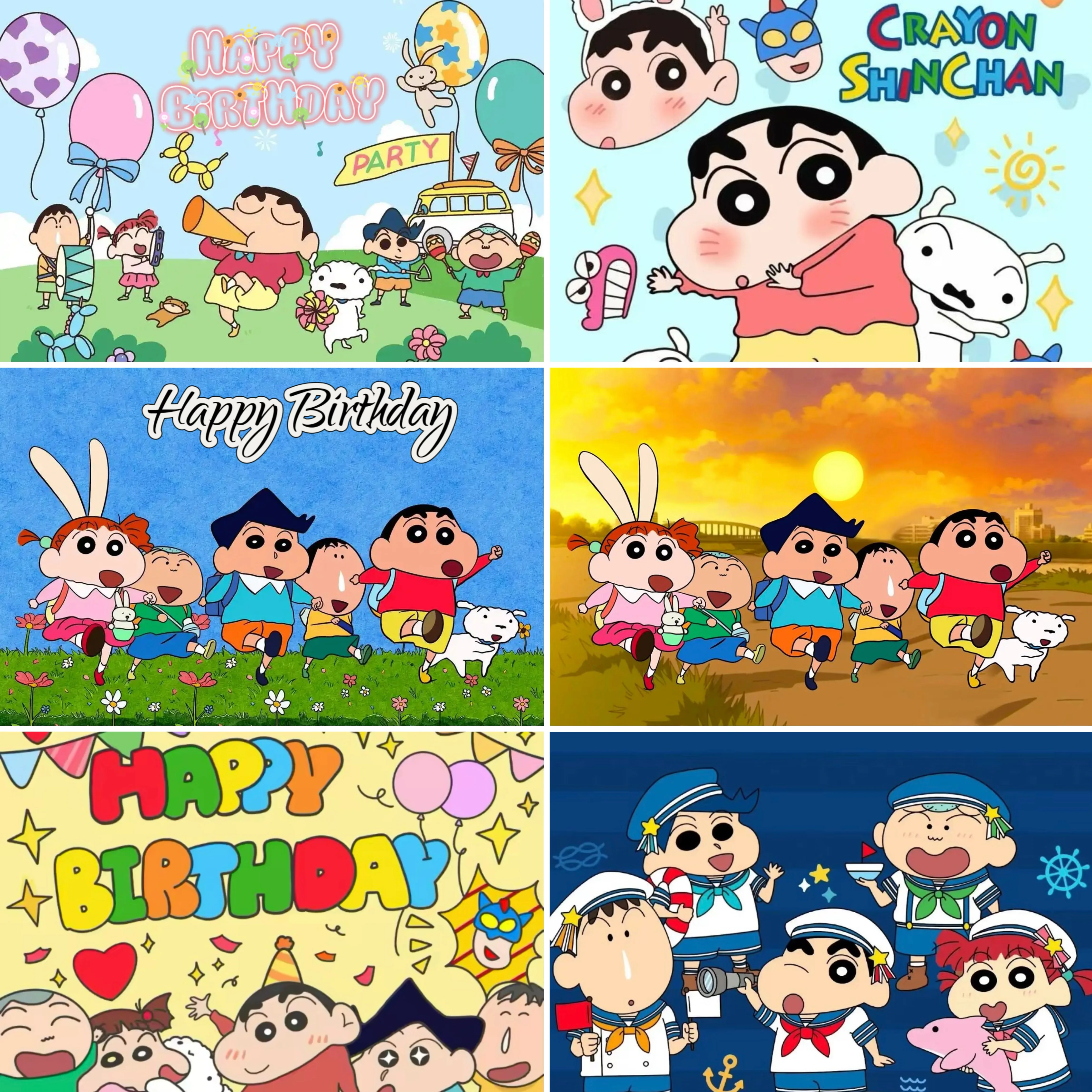 

Cartoon Crayon Shin chan Theme Photo Booth Party Decor Banner Crayon Shin chan Kids Birthday Party Supplies Decoration Backdrop