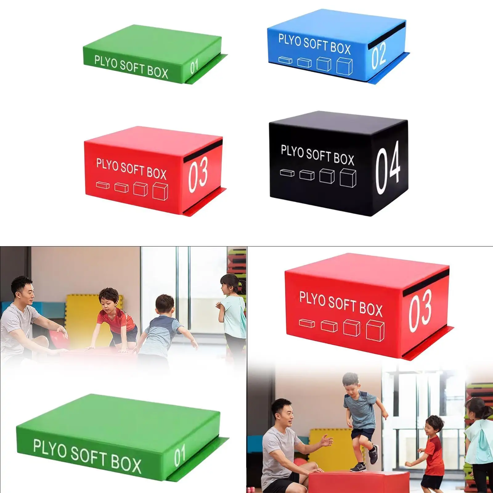 Children Plyometric Soft Jump Box Workout Practical Versatile for Home Gym Balancing Jumping Jump Training for Kids Step up Box