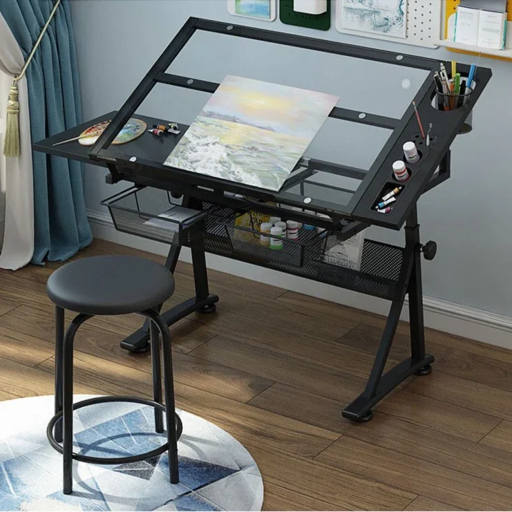 Hot Sale Multifunctional Art Craft Artists Station Unique Adjustable Drawing Desk A1 Drafting Table