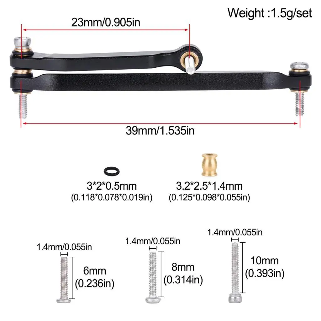 

Комплект рулевых тяг для радиоуправляемых моделей, профессиональный, простой в установке, аксессуары для ремонта и модернизации, запасные части для радиоуправляемых краулеров 1/30