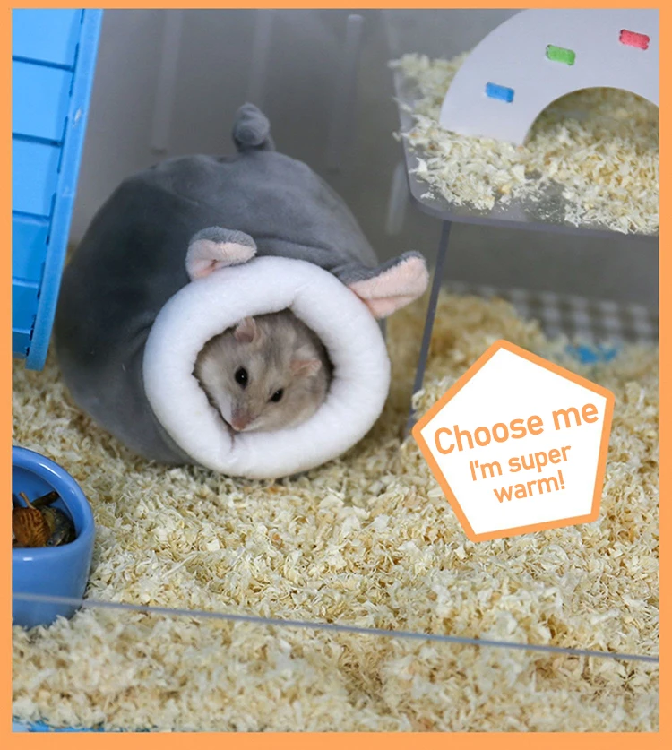 Meerschweinchen Bett Hamster Weiche Warme Bett Winter Haustier Spielzeug Hamster Käfig Haus Hängen Haus Bett Tier Mäuse Ratte Nest – Detail 7