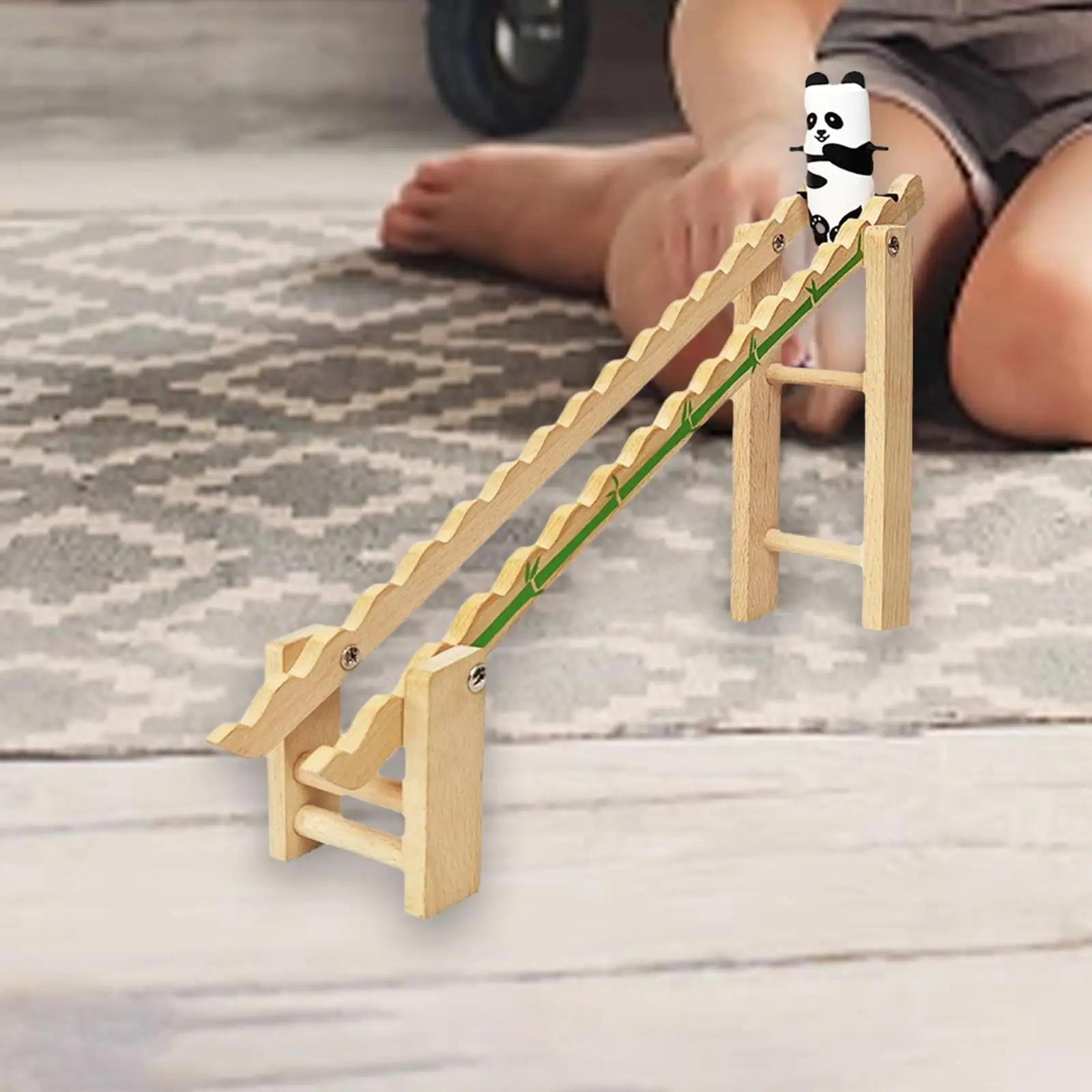 Roller Coaster Toy Panda, Toddlers Panda Slide Stairs Indoor Toy, Panda Stair Climbing Toy for Children Preschool Kids Gifts