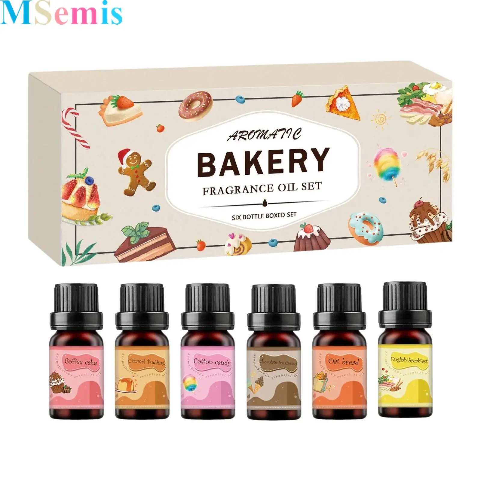 

6Pcs Christmas Bakery Essential Oils Set Fragrance Oil Candle Soap Making Holiday Essential Oil Set