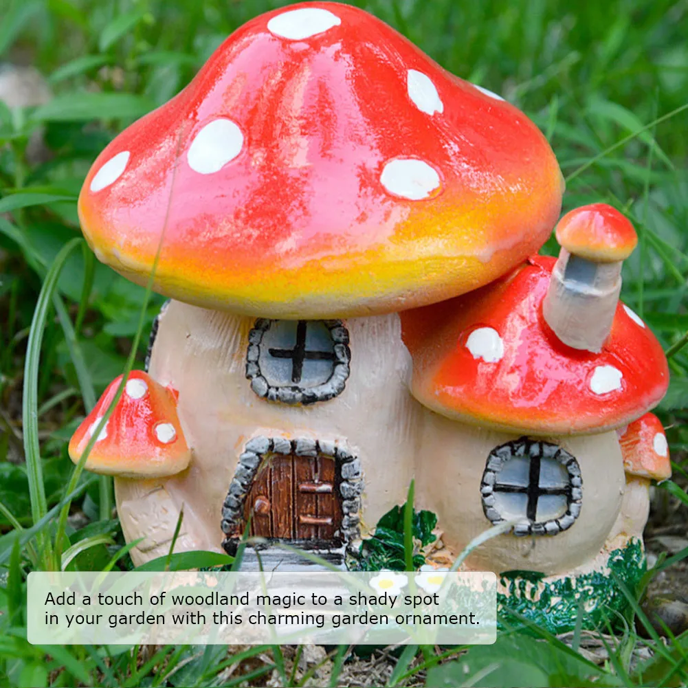 

Sculpture Scenery Making Lawn Ornament Fairy Garden Decor Micro Landscape Figurines Miniature Mushroom House