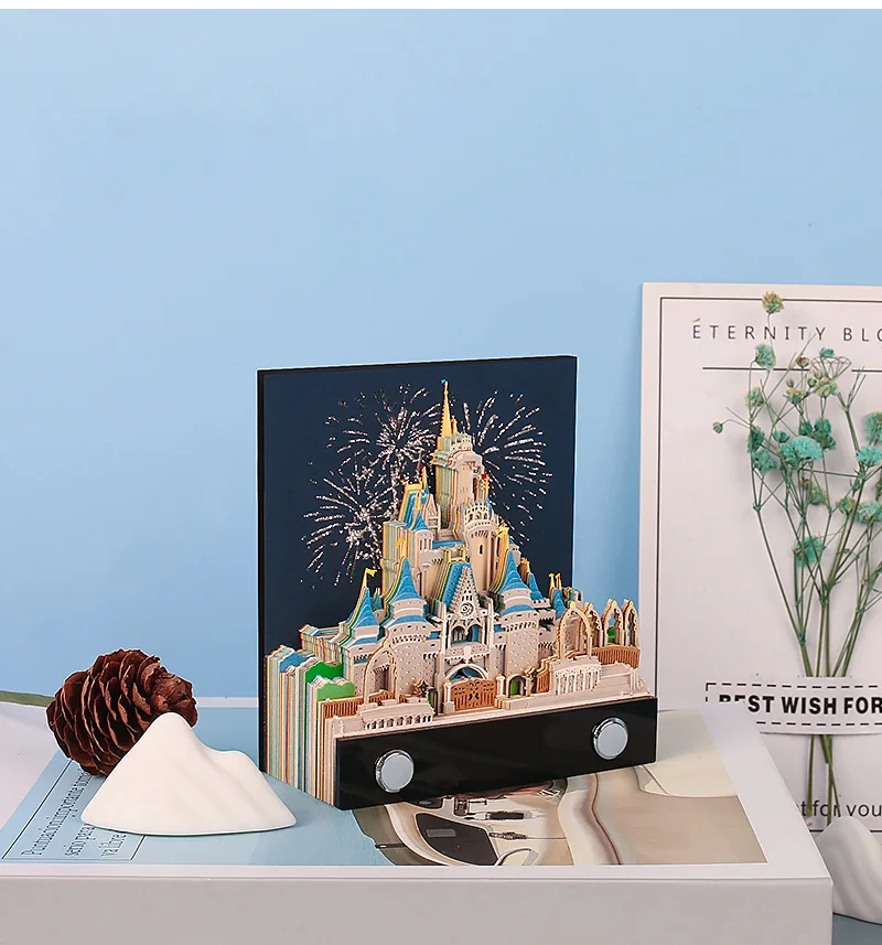 

2025 New High Quality Aesthetic and Creative Gift Fairy Tale Princess Castle 3D Paper Carved Memo