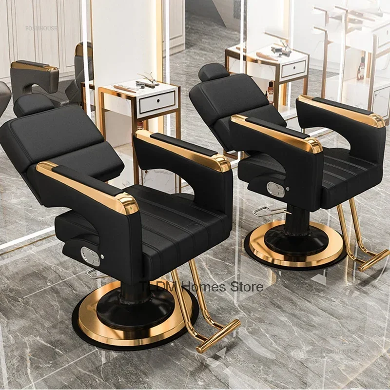 

Hairdressing Swivel Barber Chairs Recliner Armchairs Adjustable Hair Cutting Chair Comfortable Spa Home Beauty Salon Furniture