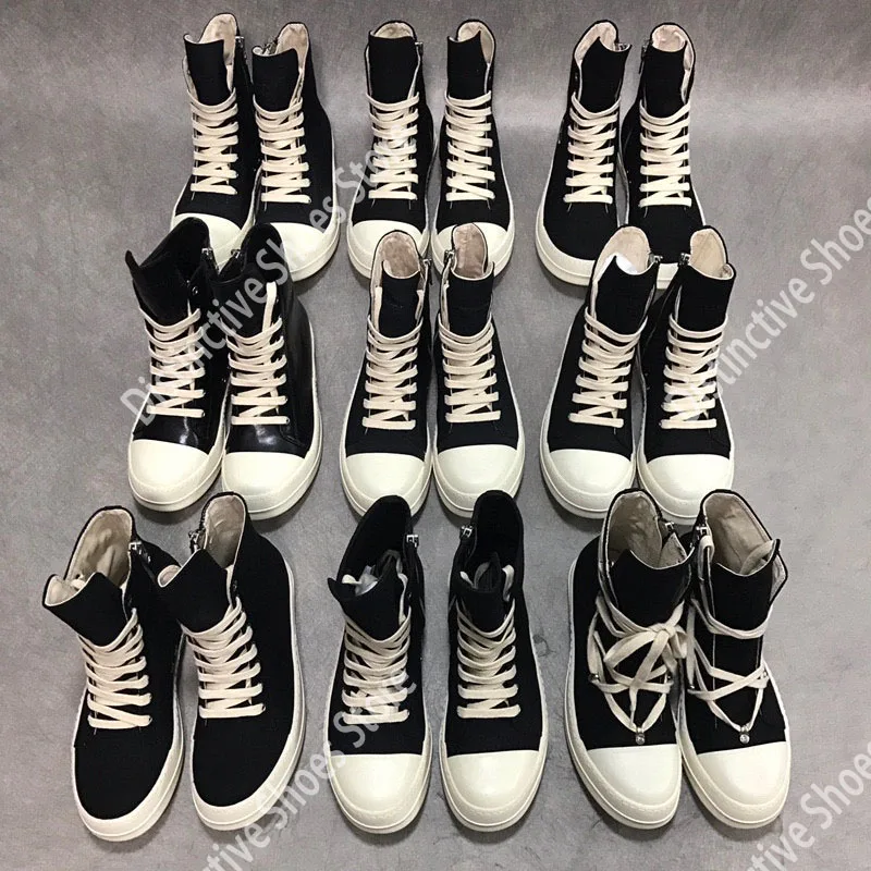 Original Canvas Sneakers Ro Men's Sneakers Women's Boots Luxury Men's Casual Shoes High Quality Zipper High Top Canvas Shoes