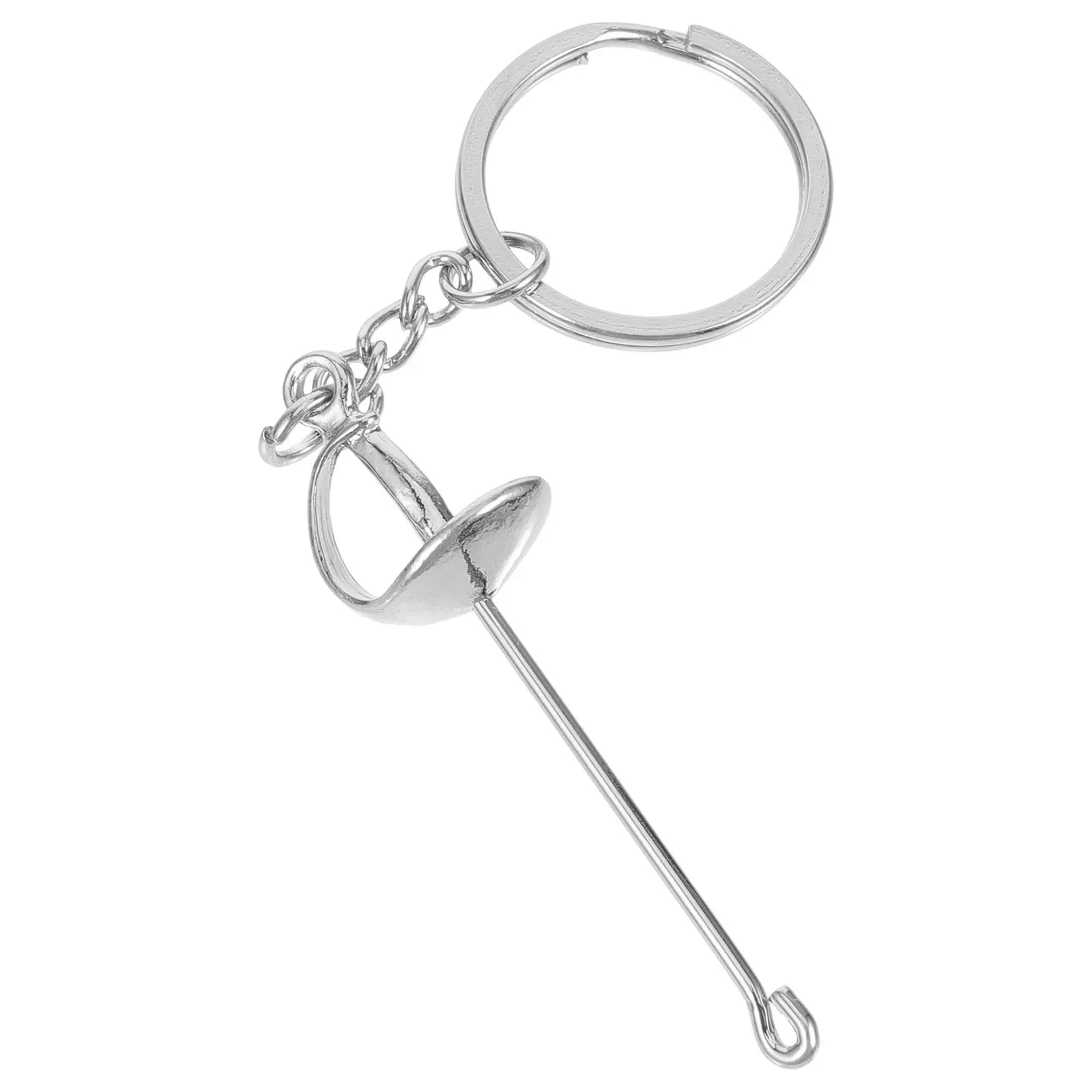 

Deluxe Metal Fencing Keychain For Sports Fans Hanging Key Ring Novelty Souvenir Bag Pendant Decorative Small Key Chain Portable