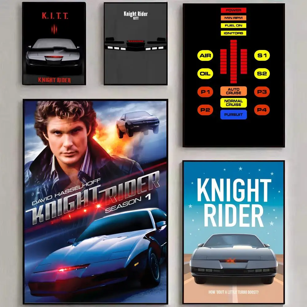 Knight Rider TV Series Painting Calligraphy Canvas Poster Wall Art Aesthetic Home Decoration for Living Room