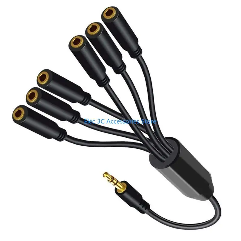 Y51A 1 إلى 6/5/4/3 منفذ كابل Aux سماعات محولات AUX سلك لسماعات الهواتف #6