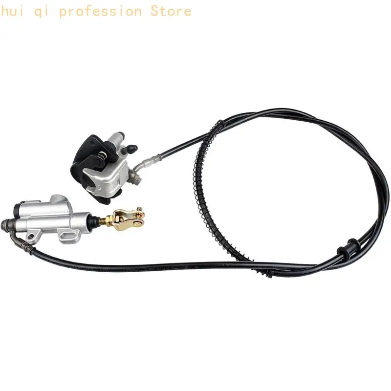 Hinterradbremsbaugruppe mit hydraulischer Bremspumpe, Schlauch und Bremssattel, Fußbremsen-Ersatzteil für 50-110CC-Reparatur – Detail 4