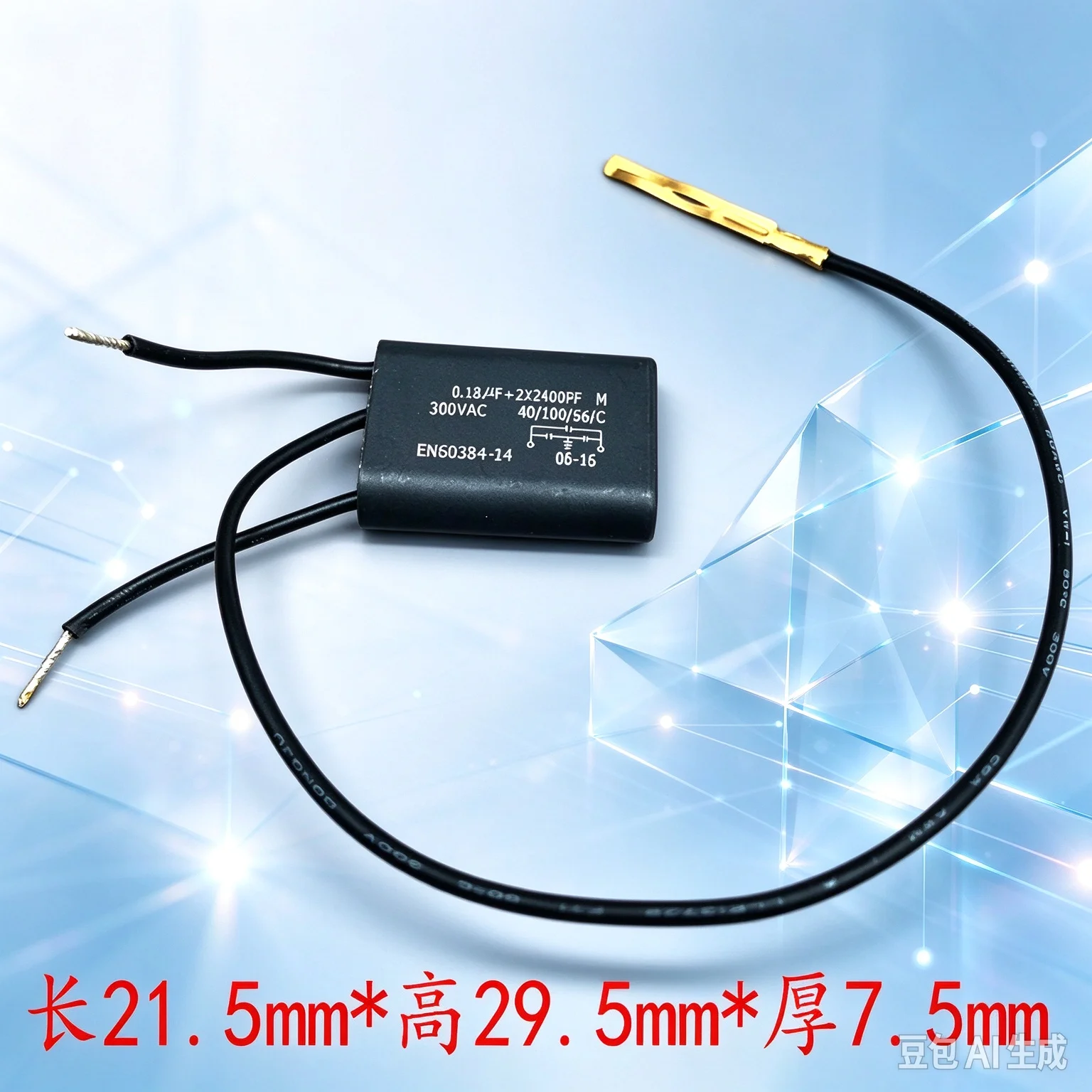 per-mexy-018uf-2x2400pf-m-300v-x1y2-condensatore-per-utensili-elettrici-a-3-fili-colore-nero-20-pezzi