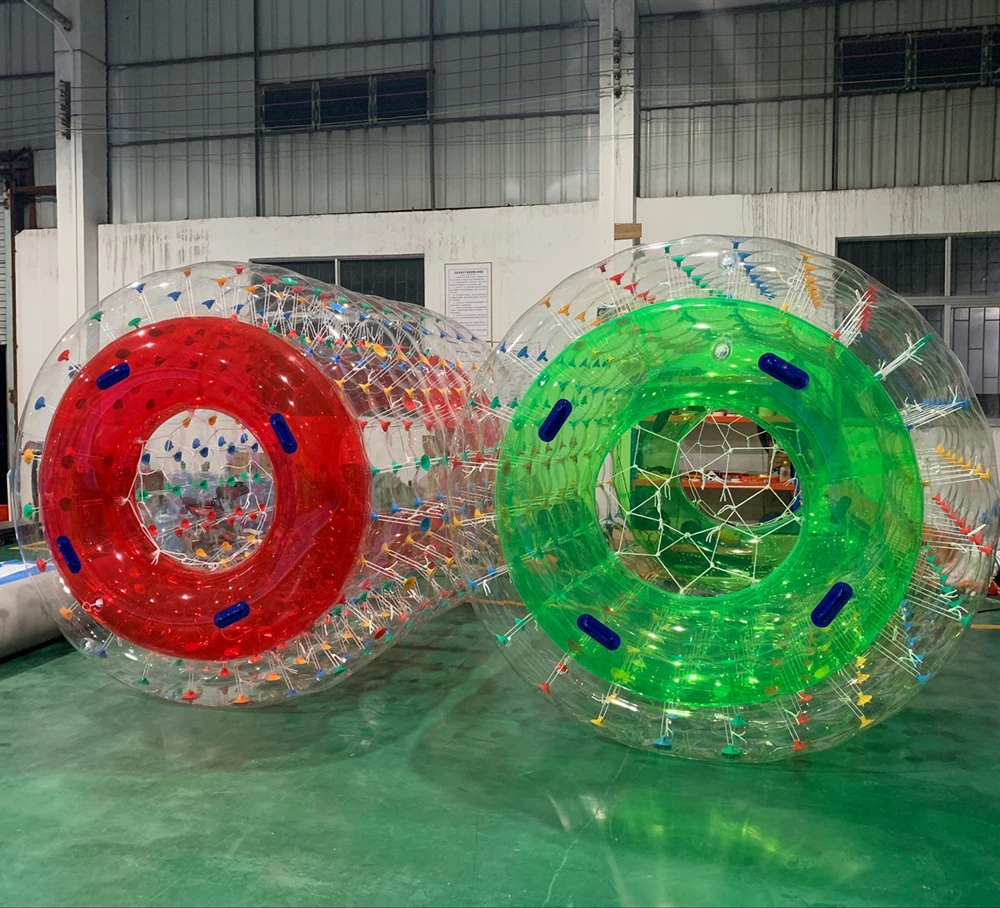 3m Large Inflatable Hamster Ball Rotary Drum Ball Wheel Water Roller For Summer Running Roller With a Pump