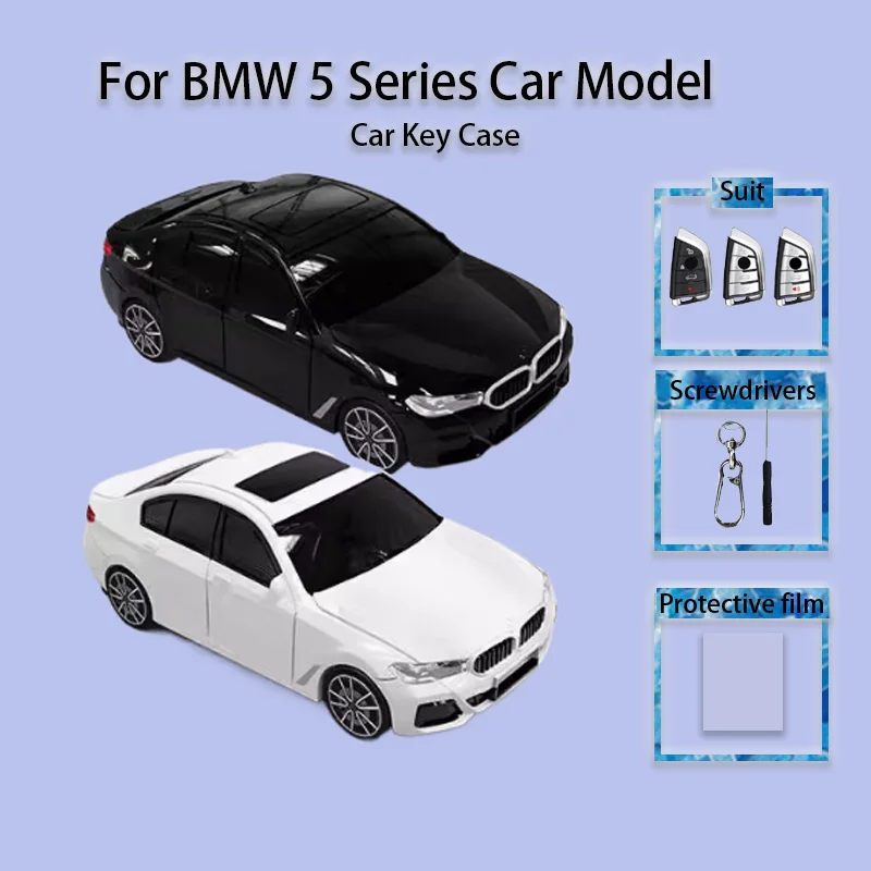 For BMW 5 Series Car Key Cover Case Car Model Remote Control Key Holder Fob Keychain Accessories Creative Buckle Surprise Gift