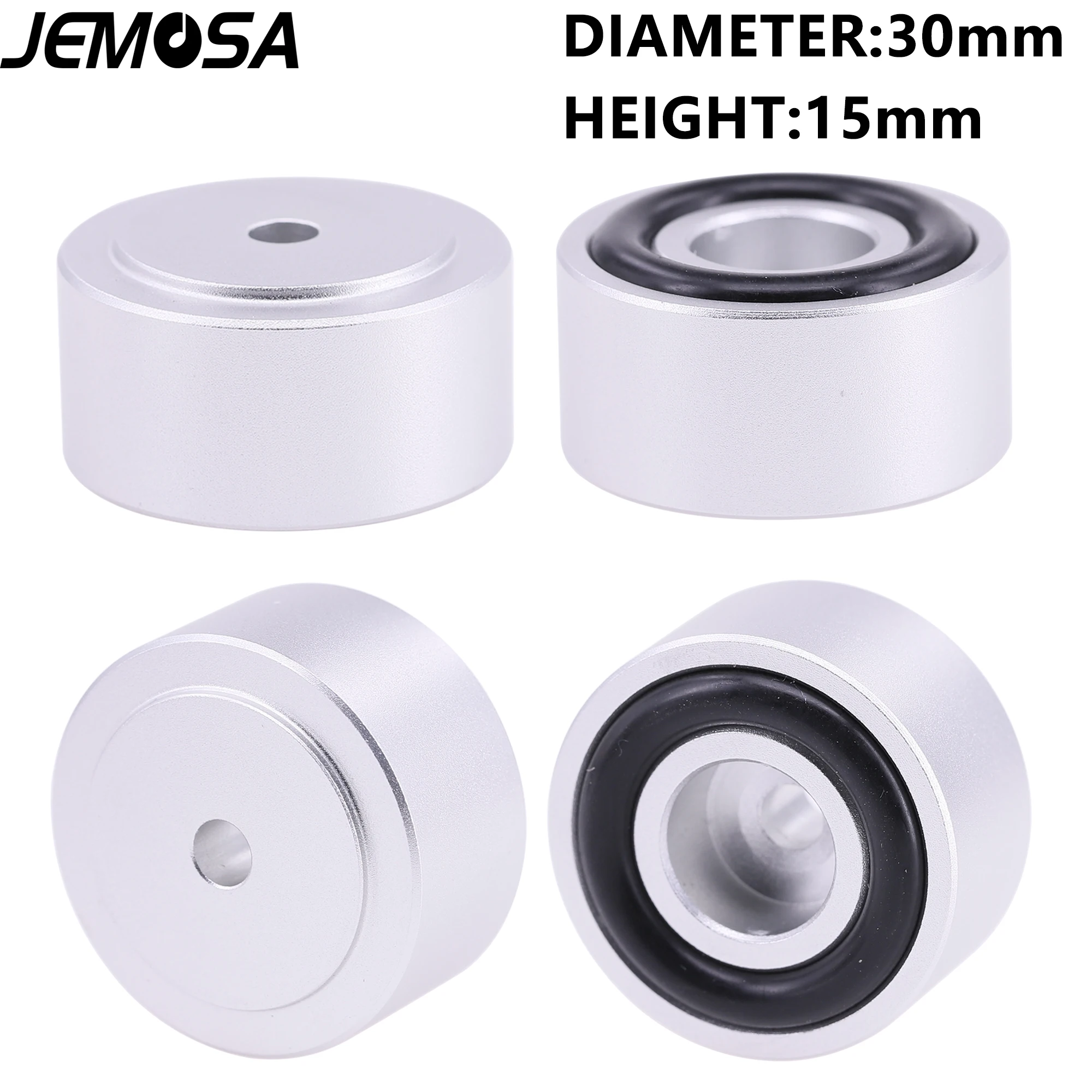 4PCS 30*15mm Aluminum Amplifier Feet Shock Absorber HIFI Amplifier Rubber Feet Turntable Feet Audio Speaker Isolation Feet Pad