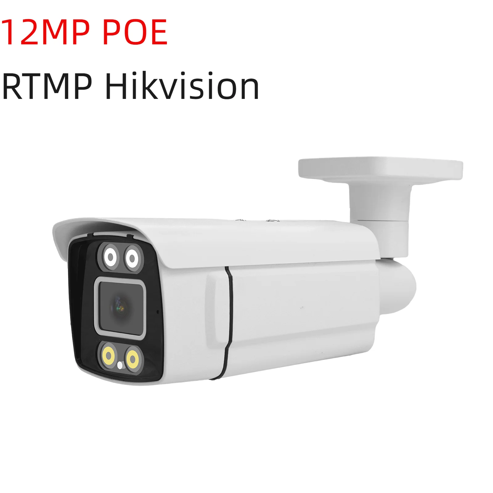 12MP Ultra HD Clear Sony IMX577 Sensor Human Vehicle Detection Smart POE Wire IP Bullet Camera RTMP ONVIF Hikvision 512G Camera