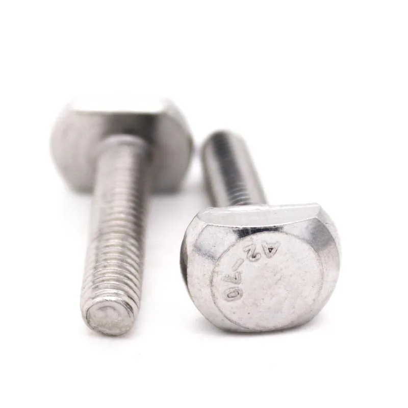1/2/5/10pc M5 M6 M8 M10 M12 GB37 304 A2-70 Stainless Steel T Shape Type Hammer Head Screw Bolt for T-Slot Chute Rail Miter Track