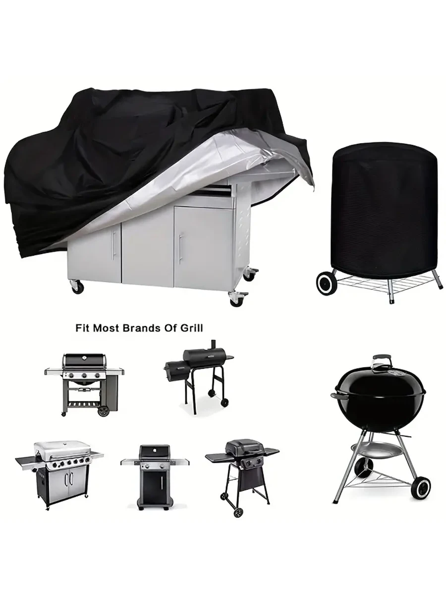 Imagen 7: Funda para Barbacoa de Exterior, Impermeable y con Protección UV, Cierre con Cordón, Ideal para Barbacoas en el Patio