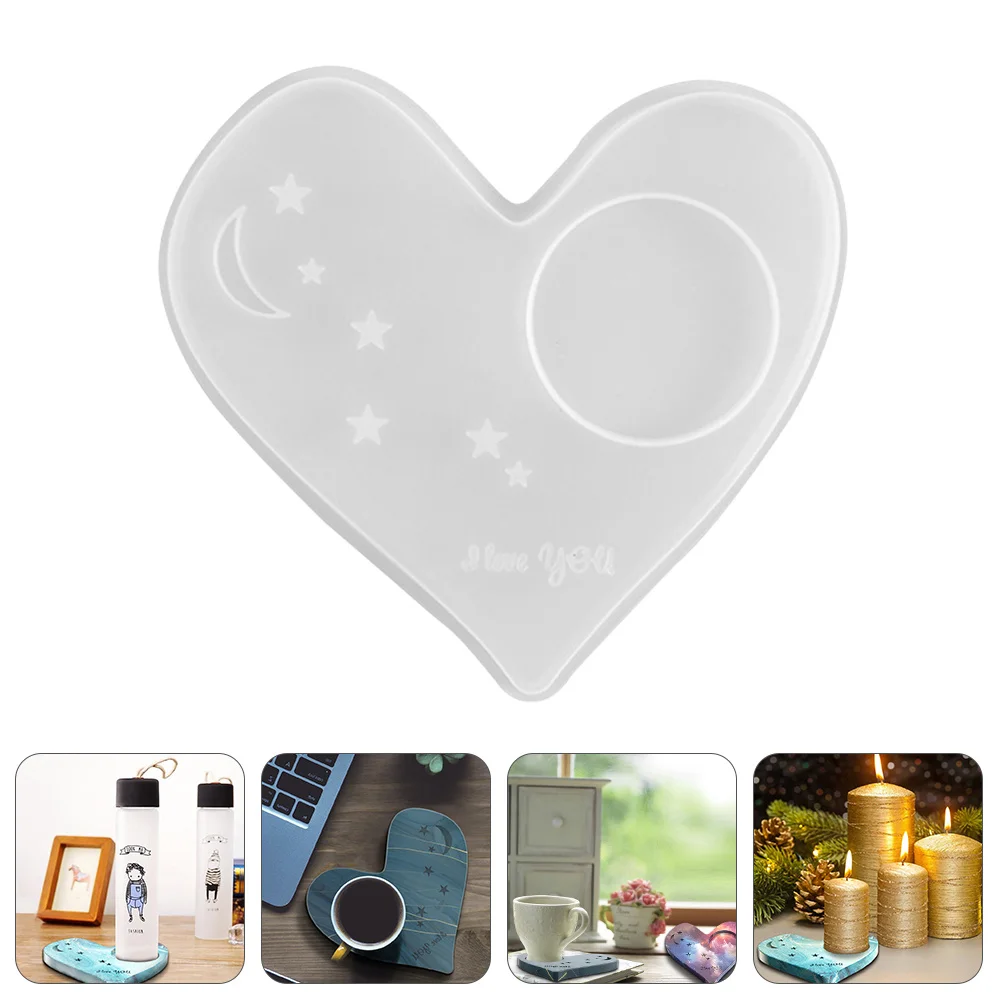 

Creative Heart Shaped Cup Coaster Mold Silicone DIY Manual for Craft Making Easy Clean Portable Lightweight Odorless Nonstick