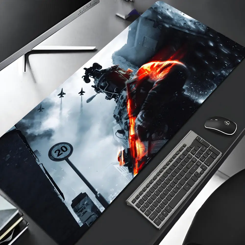 E-sports B-Battlefield 6 Office Mouse Pad Edge Big Gaming Locking Computer Gamer Large Rubber Art Mousepad Laptop Desk Mat