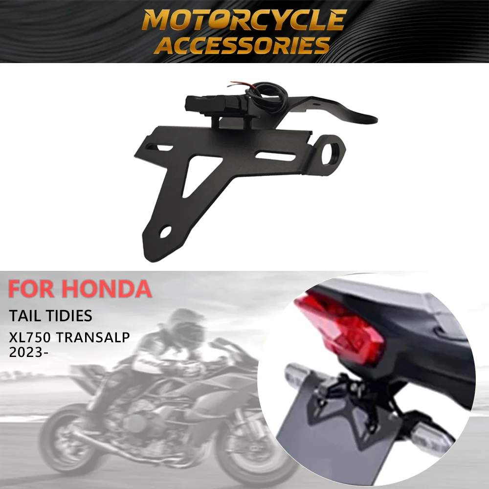 

For Honda Tail Tidy TRANSALP XL750 2023 2024 2025 Motorcycle Number License Plate Holder Bracket Rear Fender Eliminator Mount