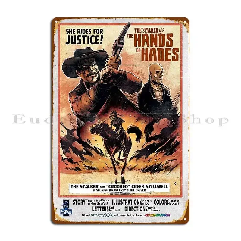 The Stalker Western Movie Poster Metal Plaque Poster Club Bar Cave Designing Cave Garage Tin Sign Poster