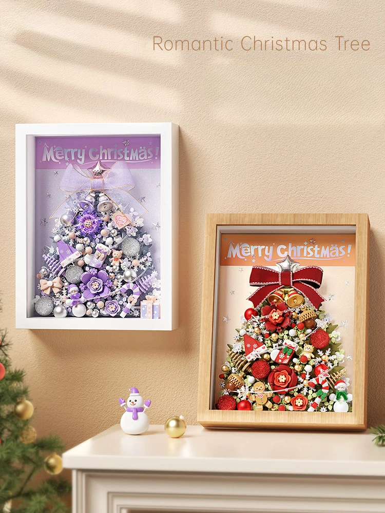 Wall Decor Lighting Tree - Christmas Tree Photo Frame Building Blocks