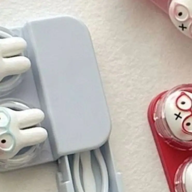 Cartoon Kawaii New style Drawer type contact lenses companion box ins Portable compact Leak proof Easy to use Good looks Miffy
