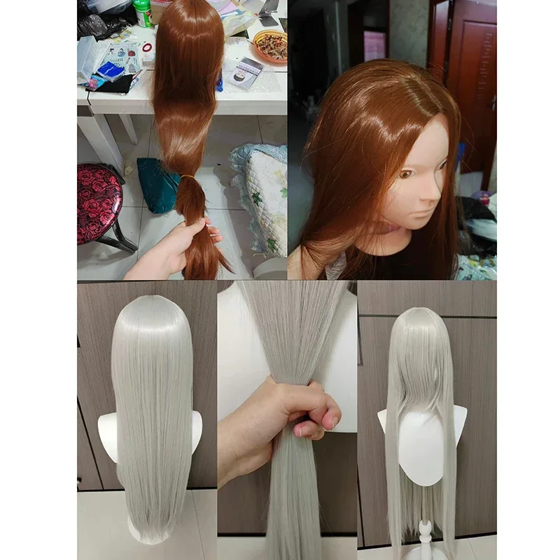 EE01 Хэллоуин Косплей Аниме Вечеринка Необычный Парик Костюм Парик 100 см Длинные Прямые Термостойкие Синтетические Волосы Аниме Цветные Hai&0Ww