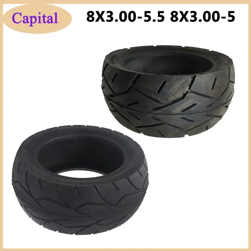 

8 Inch Vacuum Tire 8x3.00-5 Tubeless Tyre for Kaabo Mantis 8x3.00-5.5 Electric Scooter Street Wheel Parts