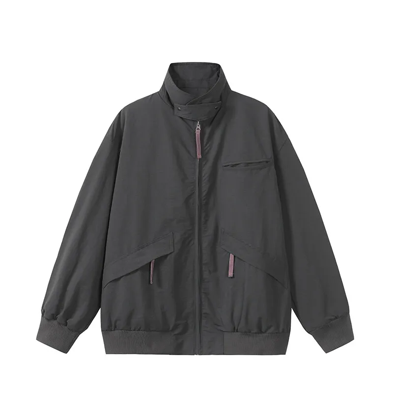 Autumn Cleanfit korean Fashion Bomber Jacket Men Streetwear Vintage Loose Casual Cargo Jackets Women Spring Coat