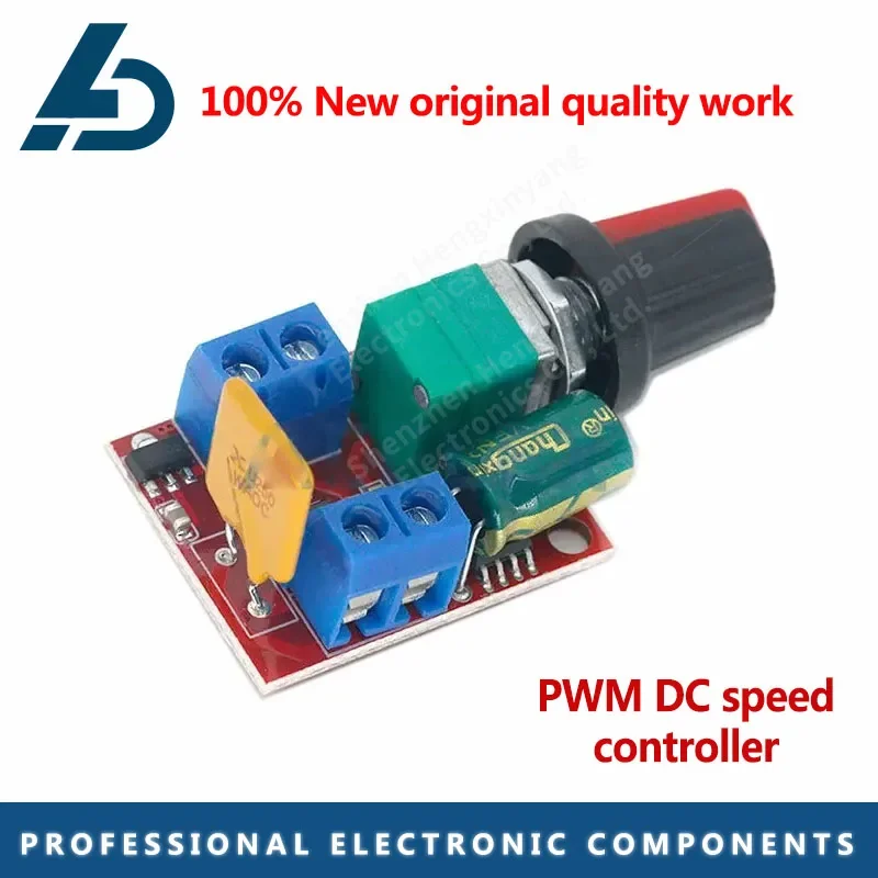 Mini 5A PWM Max 90W DC Motor Speed Controller Module 3V-35V Speed Control Switch LED Dimmer