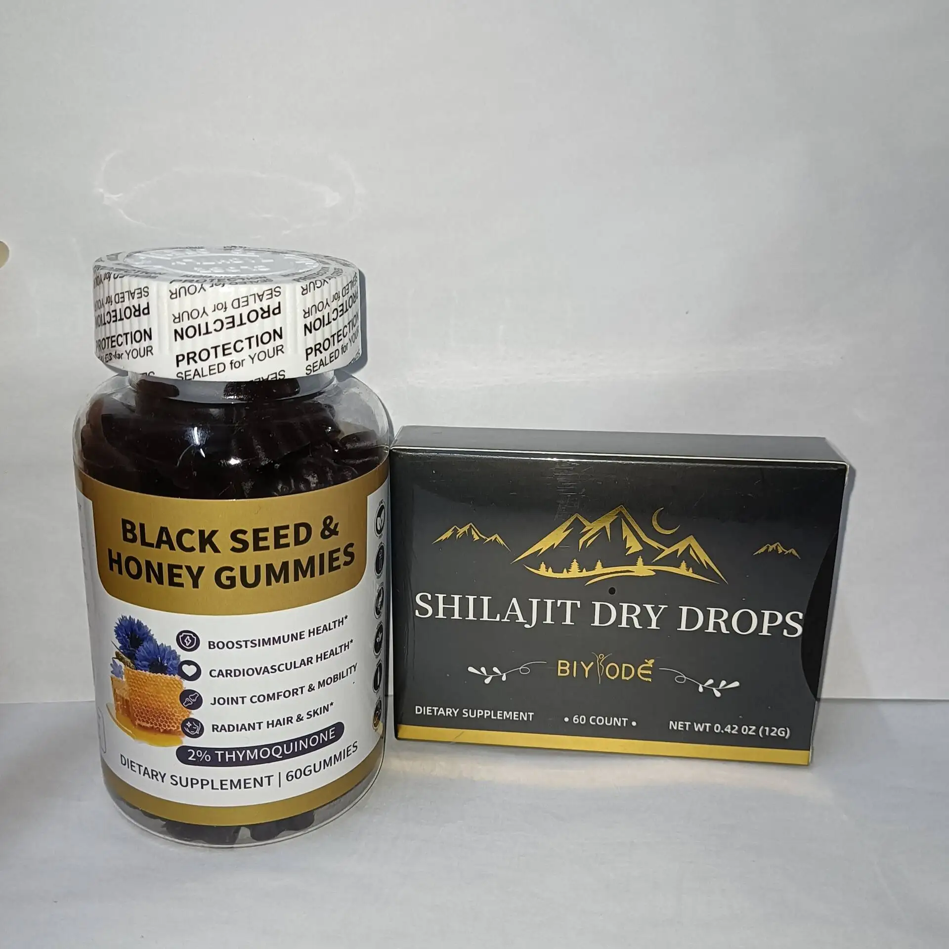 

1 set honey black seed oil gummies+Xilaizhi capsules to regulate hormones relieve pain improve cardiovascular health