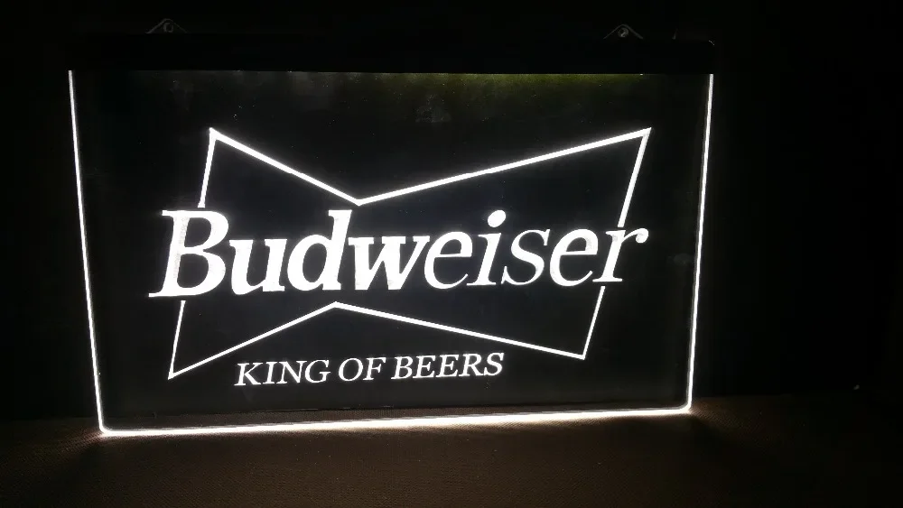 Budweiser KIGN البيرة بار حانة نادي علامات ثلاثية الأبعاد LED النيون Sig