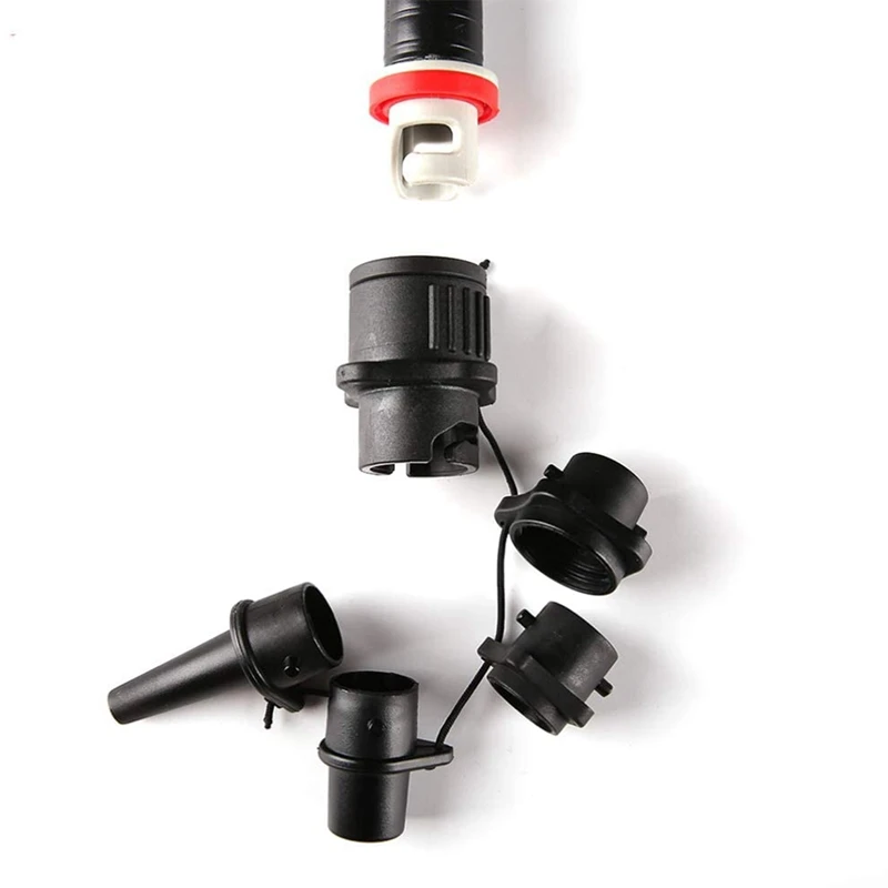 Multifunctional Kayak Air Valve Connector Surfboard Air Pump Adapter Tire Compressor Converter 4 Nozzle