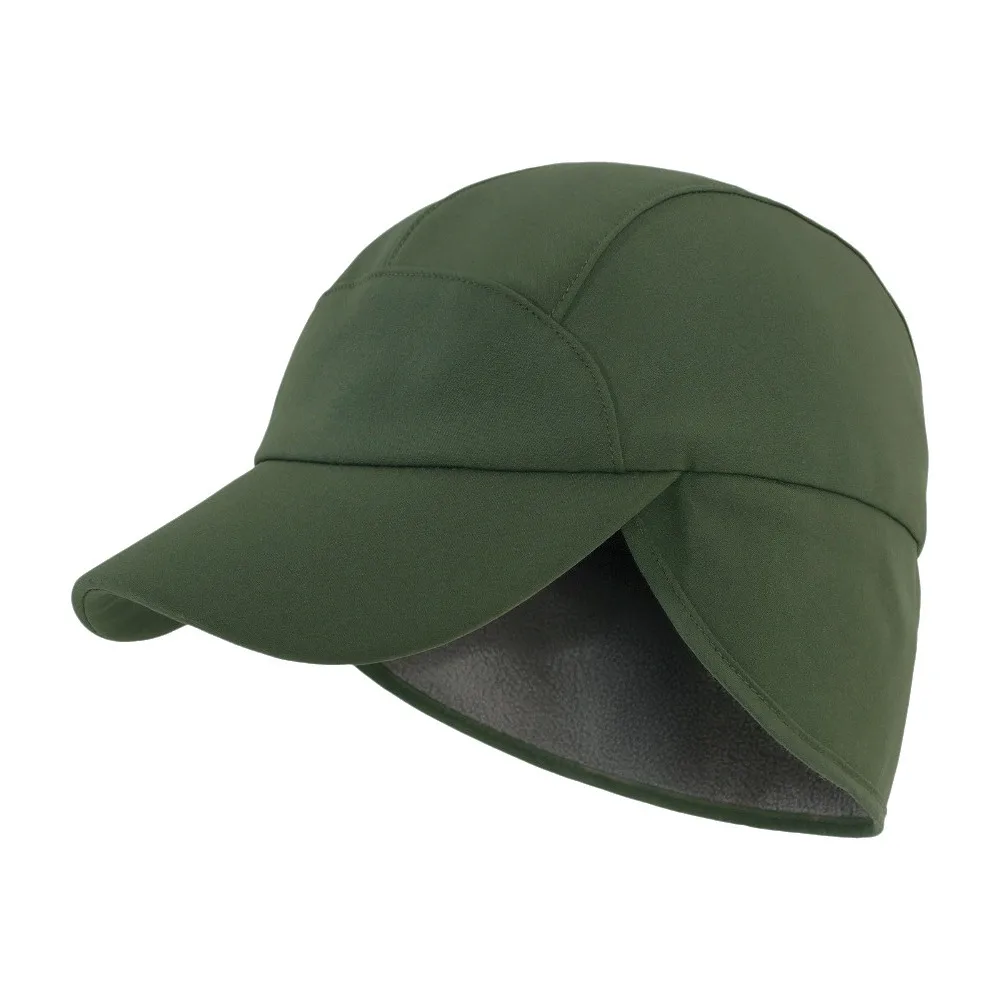 Fashion Solid Color Winter Baseball Cap Warm Windproof Earmuffs Hat for Men Thickened Polar Fleece Ear Protection Hat Ski